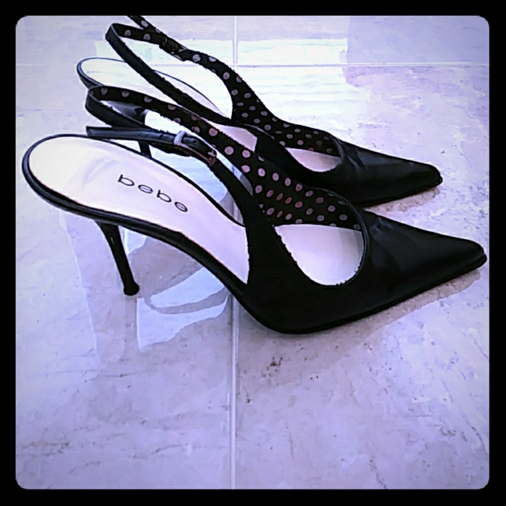bebe Sexy Sling Back Heels
